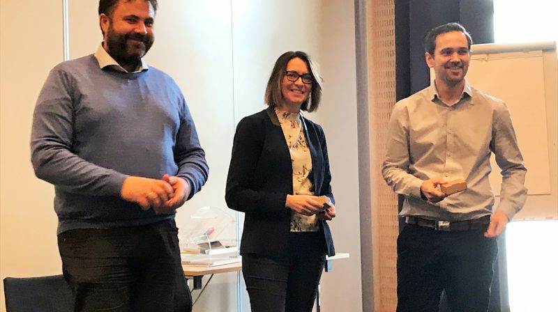 Menighetsrådsleder Thor Ove Vistnes, daglig leder Inger-Anne Solem Ellingsen og sokneprest Tomas Mjelde Røsbak delte erfaringer fra Randaberg på rådsledersamlingen i helgen.