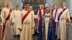 Foran: Arvid Kaspersen og Anne Lise Ådnøy. Fra venstre: Magne Bjåstad, Grete Karin Fiksdal, Reidun Kyllingstad, Kjetil Aano, Tomas Mjelde Røsbak og Asbjørn Finnbakk. Foto: Hanne Kaspersen