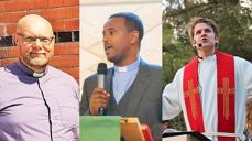 Fra venstre: Tor Jakob Bjørndal, Tsegayesus Hurisa Hunde og Per Børge Hillestad. Foto: Den norske kirke og vol.no