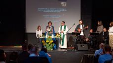 Fra gudstjenesten søndag. Foto: Hans Lie