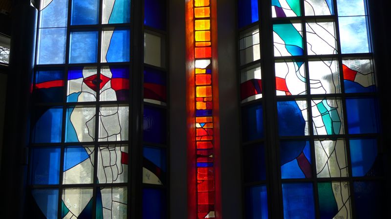 Hana kirke, Sandnes. Utsmykning: Per Odd Aarrestad. Foto: Gunn Heidi Dybdahl.