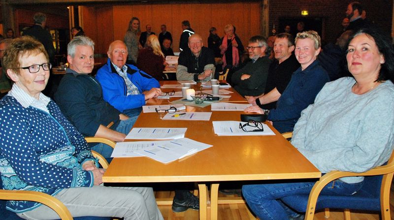 Godt oppmøte fra Vikedal, Sandeid, Ølen og Bjoa på valgkurs. Fra venstre: Anny F. Øverland, Andreas Andreassen, Johan Georg Vestbø, Per Ølfarnes, Leiv Karsten Medhaug, Rune Vestbø, Guri Gjerde og Gerd Ellinor Eikje.