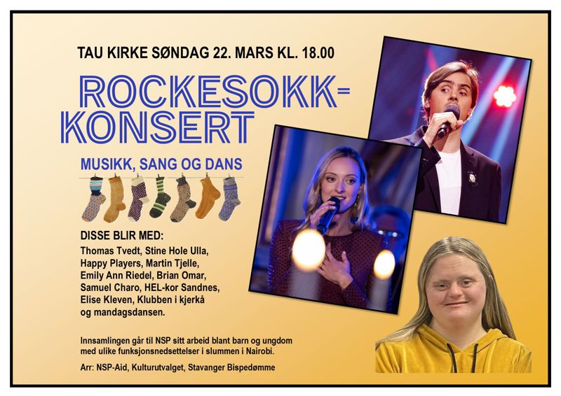 Rockesokk-konsert i Tau kirke
