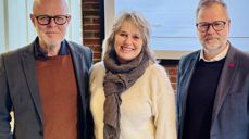 Tore Dvergastein (f.v.), kulturrådgiver i bispedømmet, Astri Olga Tretterud, rådgiver for diakoni og samfunn, og domprost Sveinung Hansen stod i bresjen for dagens fagdag.