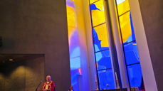 Morgenbønn i Geilo kulturkyrkje. Foto: Michael Onsrud