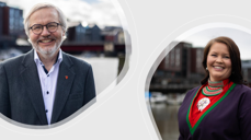 Kirkerådsleder Harald Hegstad og leder i Samisk kirkeråd May Bente Jønsson. Foto: Den norske kirke.