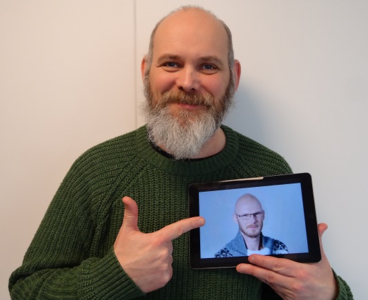 Rune Jæger-Lian. Henrik Guii-Larsen var bare elektronisk tilstede da bildet ble tatt