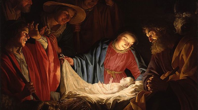 "Hyrdenes tilbedelse" av Gerard van Honthorst fra 1622