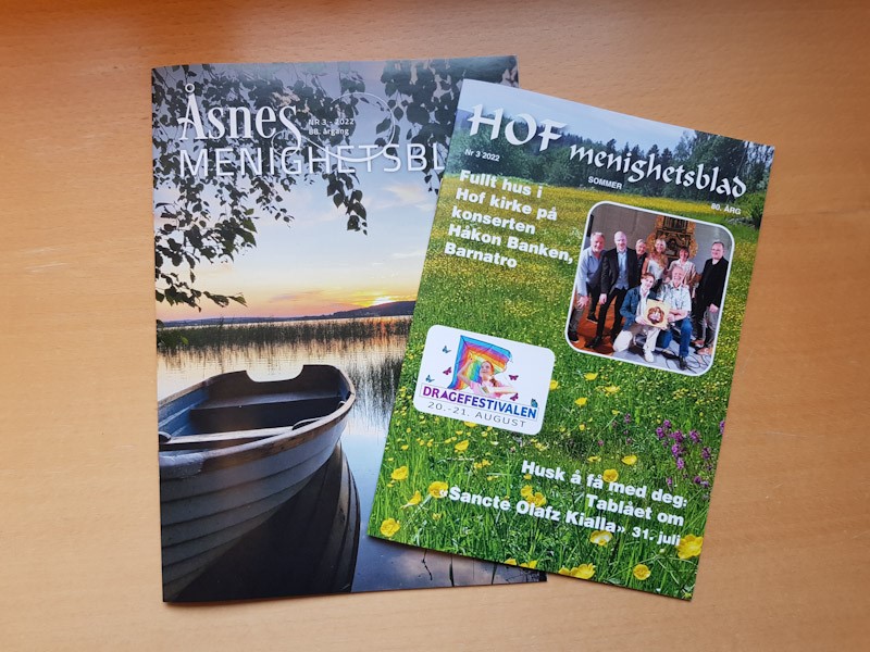 Utgave 3-2022 av menighetsbladene for Åsnes og Hof.