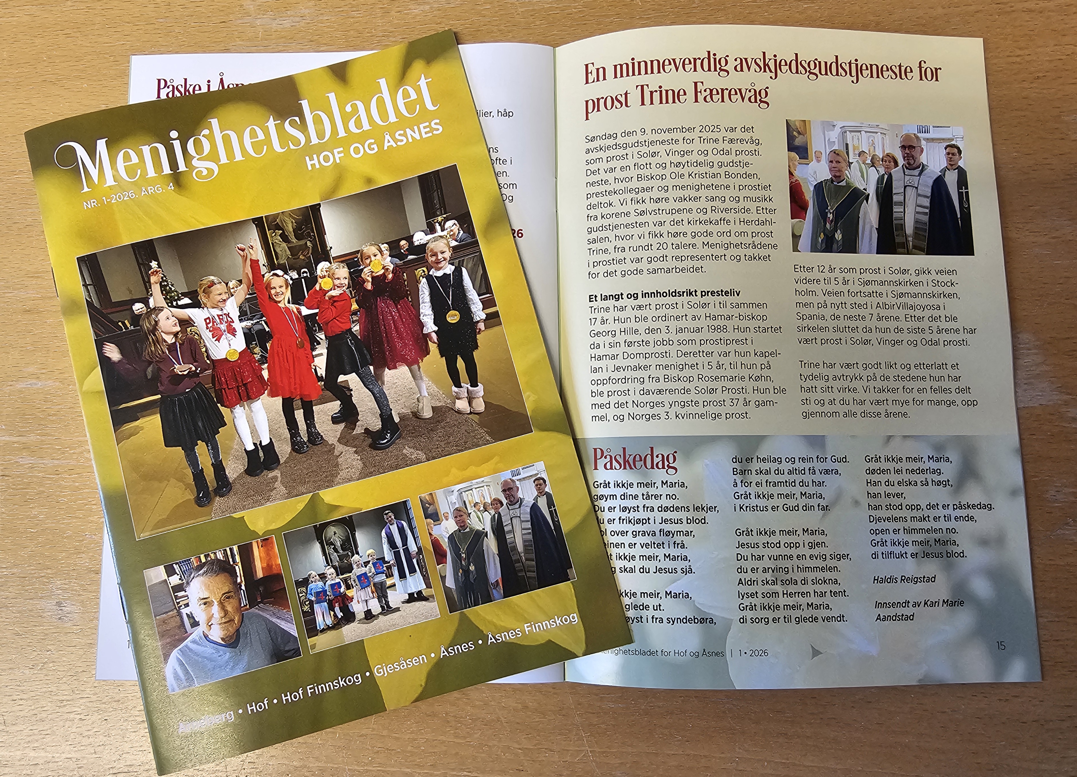 Menighetsbladet for Hof og Åsnes, årets første utgave.