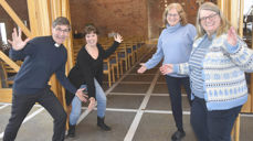 Geir E. Holberg, Caroline Lygre, Anne-Kjersti Bakke Holberg og Lise Wold Kleven inviterer til Sjømannskirkefest i Åmot kirke.