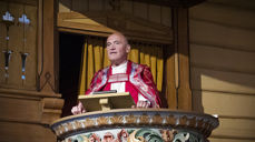 Biskop Jan Otto Myrseth under jubileumsgudstjenesten i Nykirke