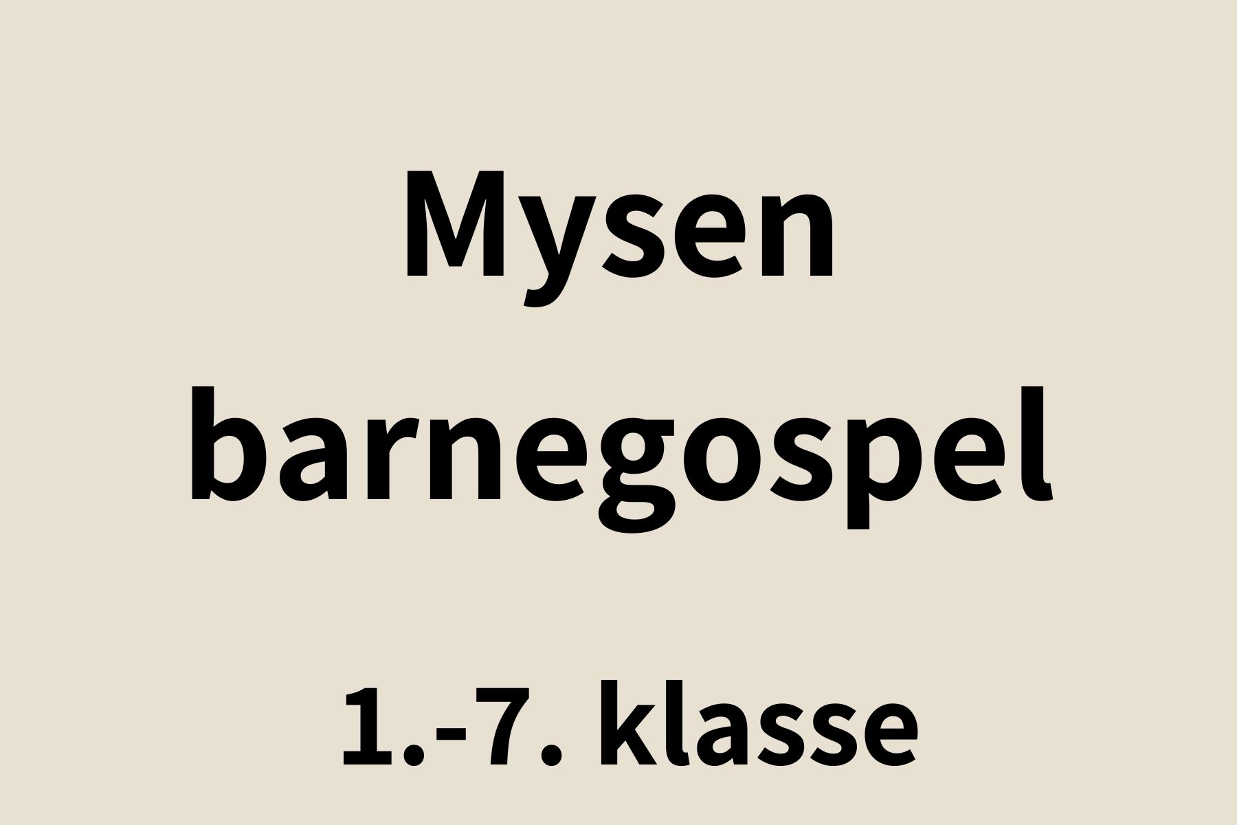 Mysen barnegospel 1.-7. klasse