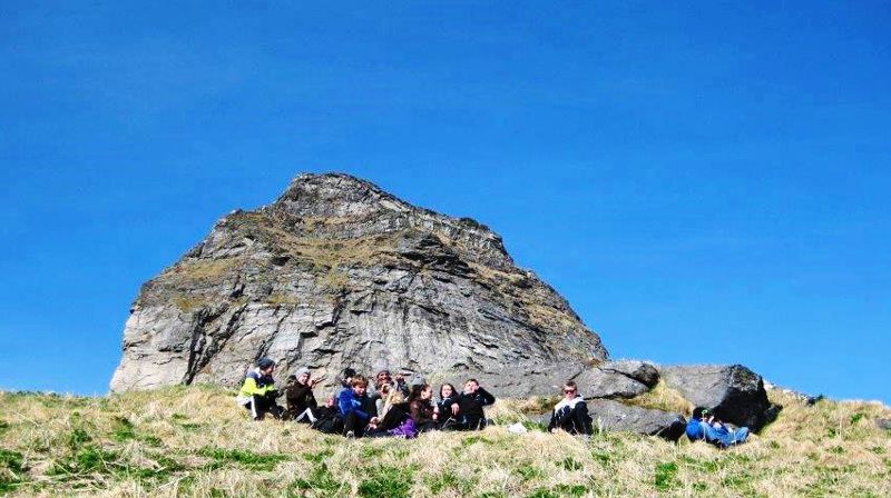 Fra konfirmantleir på Træna april 2015