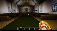 Seim kyrkje i minecraft. Skjermdump frå youtube.