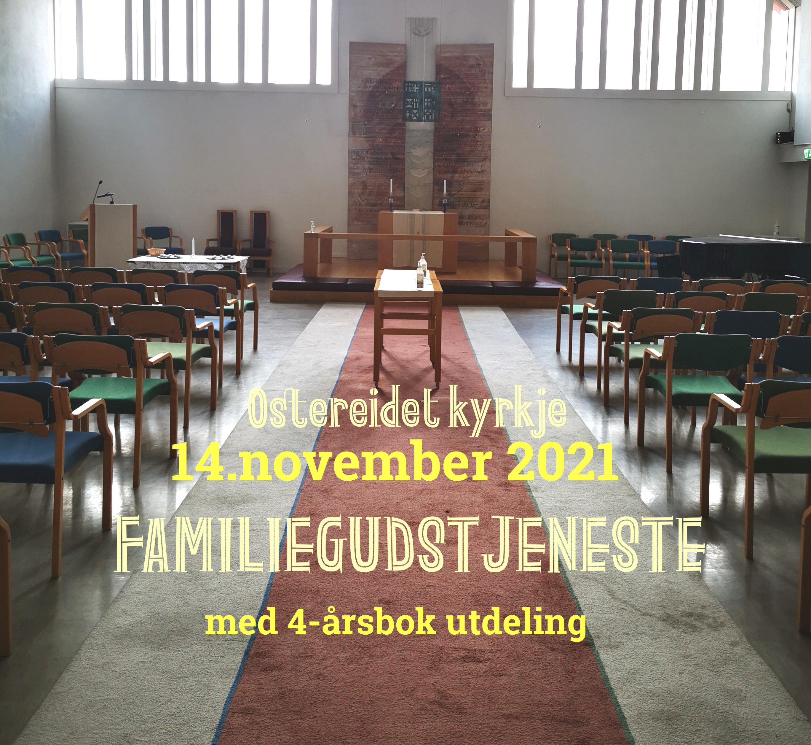 DU som er eller vert 4 år i 2021 er hjarteleg velkomen til kyrkja! 