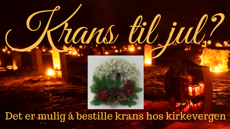 Krans til gravene til jul