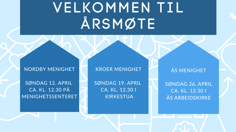 Velkommen til årsmøter i Nordby, Kroer og Ås menigheter