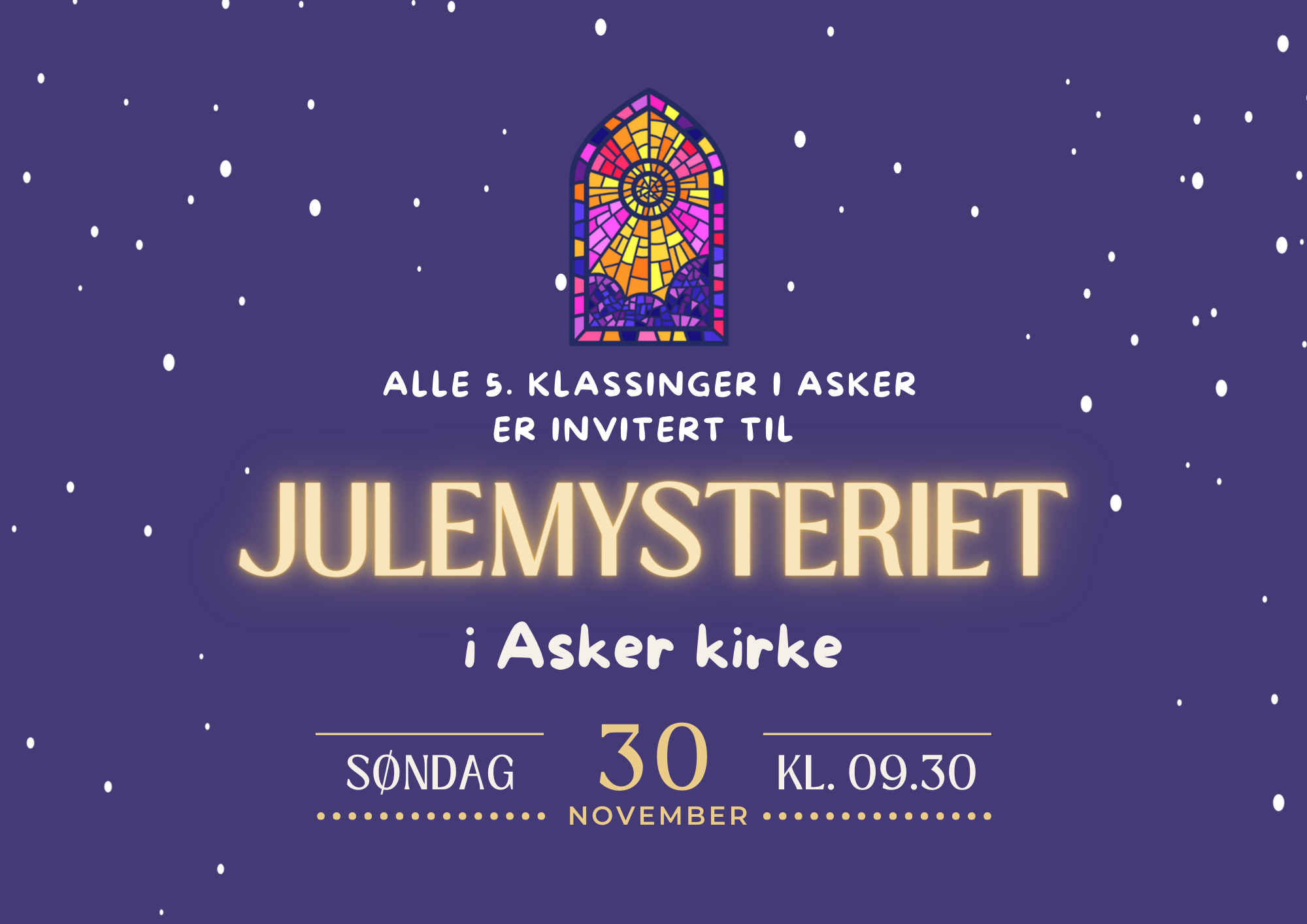 Julemysteriet (for 5. klassinger) + Adventsfest for alle