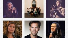 Artistene som bidrar på innsamlingskonserten.