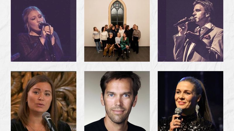 Artistene som bidrar på innsamlingskonserten.