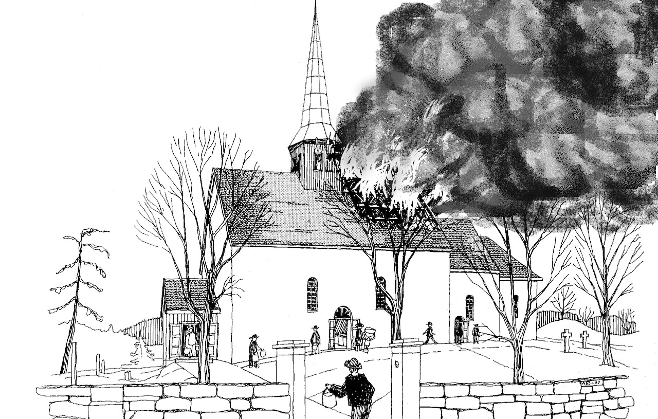 Da gamlekirken brant, ville folk raskt bygge opp igjen.
