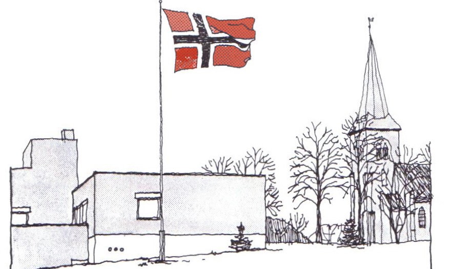 Kirken og Askertun er sentrale i Asker kirkested.