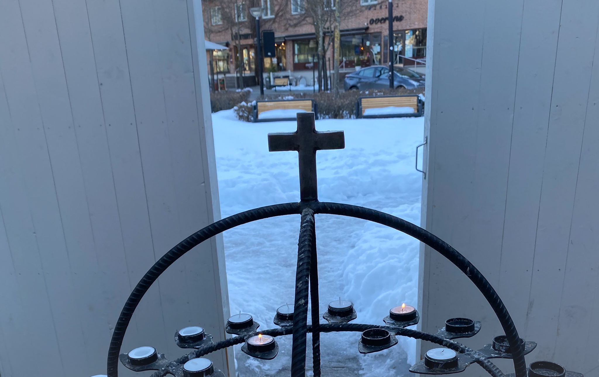 Gatekapellet ligger på Bakerløkka, midt i Asker. Foto: Stein Erik Horjen.