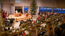 Julaftensgudstjeneste i Vardåsen kirke. Foto: Sven-Erling Brusletto