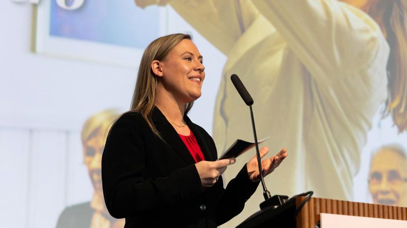 Statsråd Lene Vågslid tale - Kirkemøtet 2025 - Foto Den norske kirke