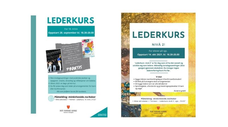 Påmeldingen har åpnet: Lederkurs og Lederkurs nivå 2.