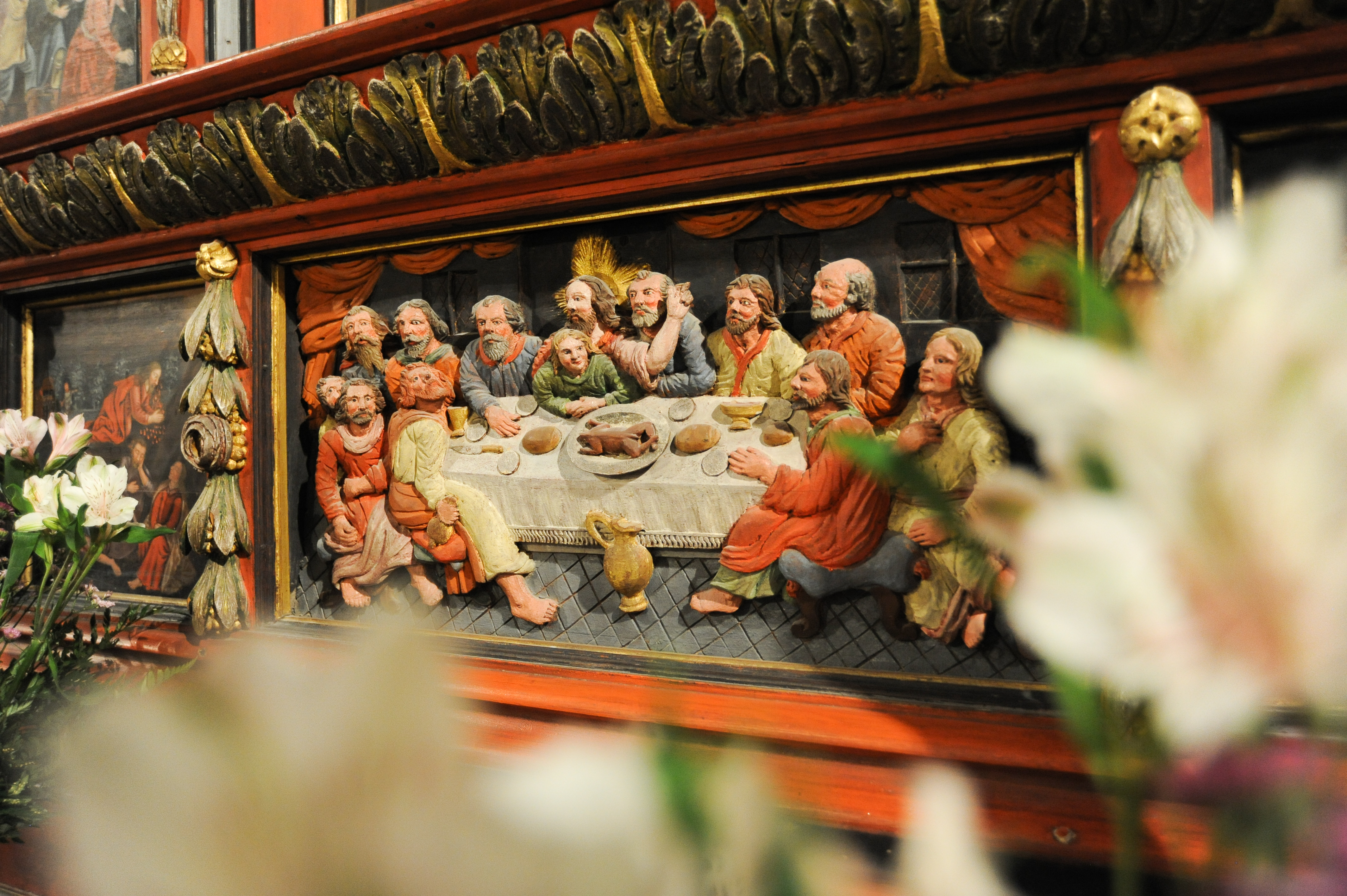 Jesu siste måltid sammen med disiplene sine - et kjent motiv som stammer fra påskens drama, skjærtorsdag. Foto: Den norske kirke