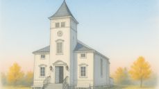 KI-generert bilde av Nærsnes kirke