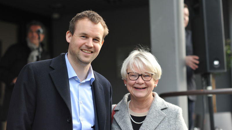 Statsråd Kjell Ingolf Ropstad sammen med leder i fellesrådet, Bjørg Sveinall Øgaard. Alle foto: Gyrid Cecilie Nygaard