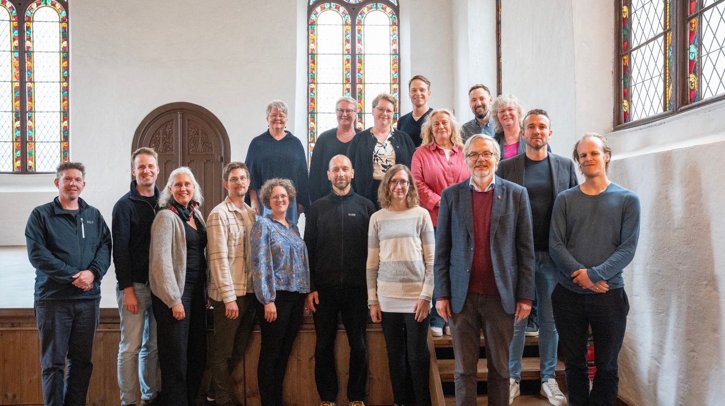 Domkantorkollegiet møtte kirkerådets leder Harald Hegstad og seniorrådgiver i Kirkerådet Mathias Gillebo til en prat i Korskirken denne uken. 
