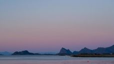 Solnedgang ved Steigen. Foto av Lars Verket