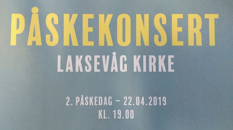 Konsert i Laksevåg kirke 2. påskedag
