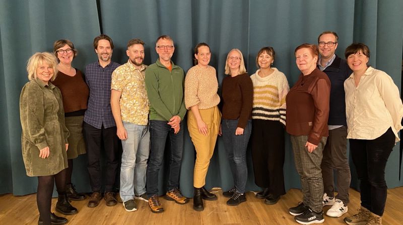 F.v.: Åse Bjørg Kallestad, Åse Kristin Nøkling Aagaard, Øyvind Rise, Andreas Tveit, John-Helge Heimdal, Ingeborg Hopland Nestås, Elin Austrheim Molvik, Ingrid Enge Drange, Astrid Botnedal Engelstad, Ole Kacob Møllerløkken, Gunvor Eikill
