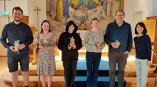 Musikerne takkes av etter en flott konsert!