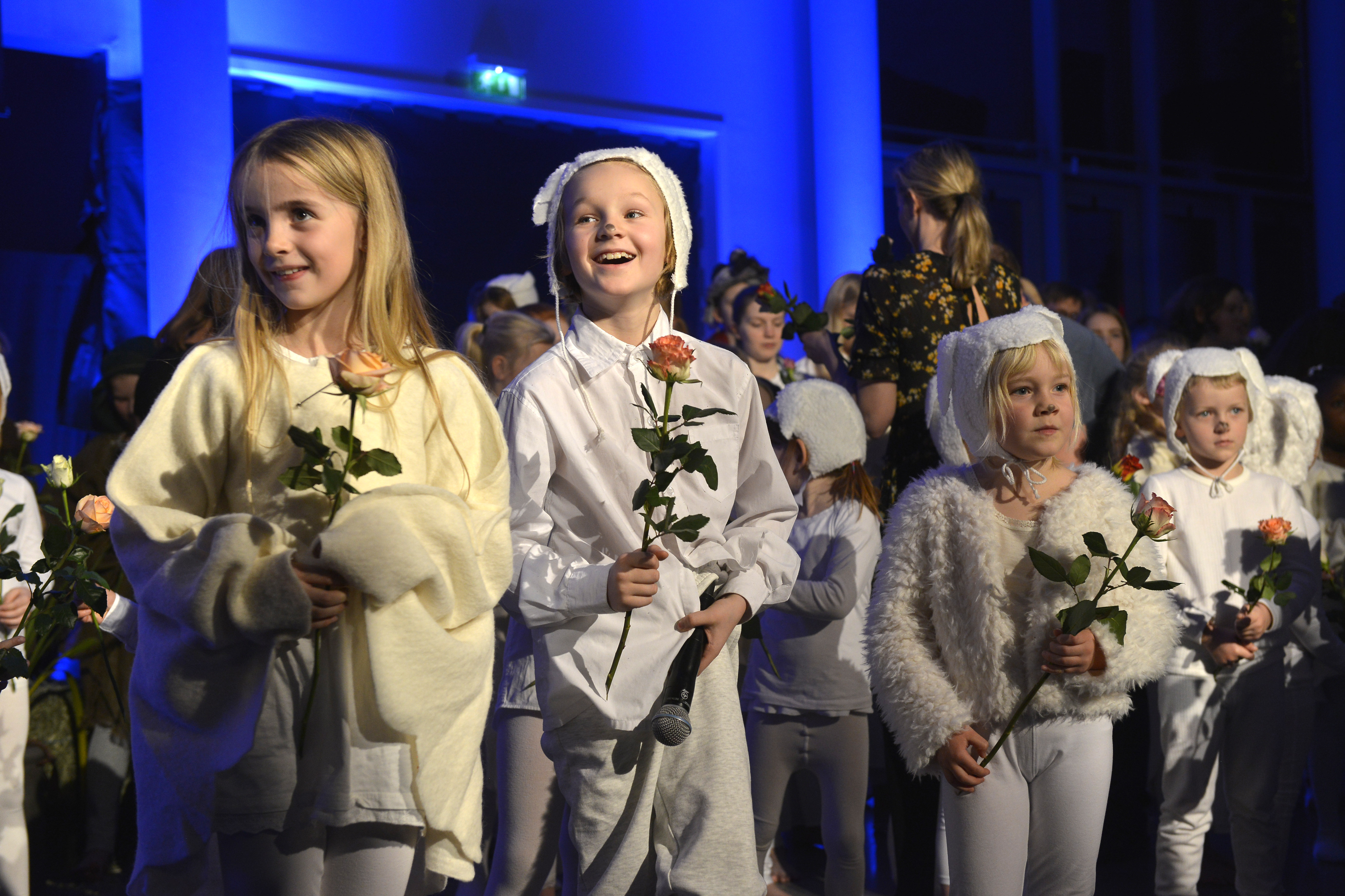 Fra julespillet som settes opp annethvert år.Foto: Egill J. Danielsen