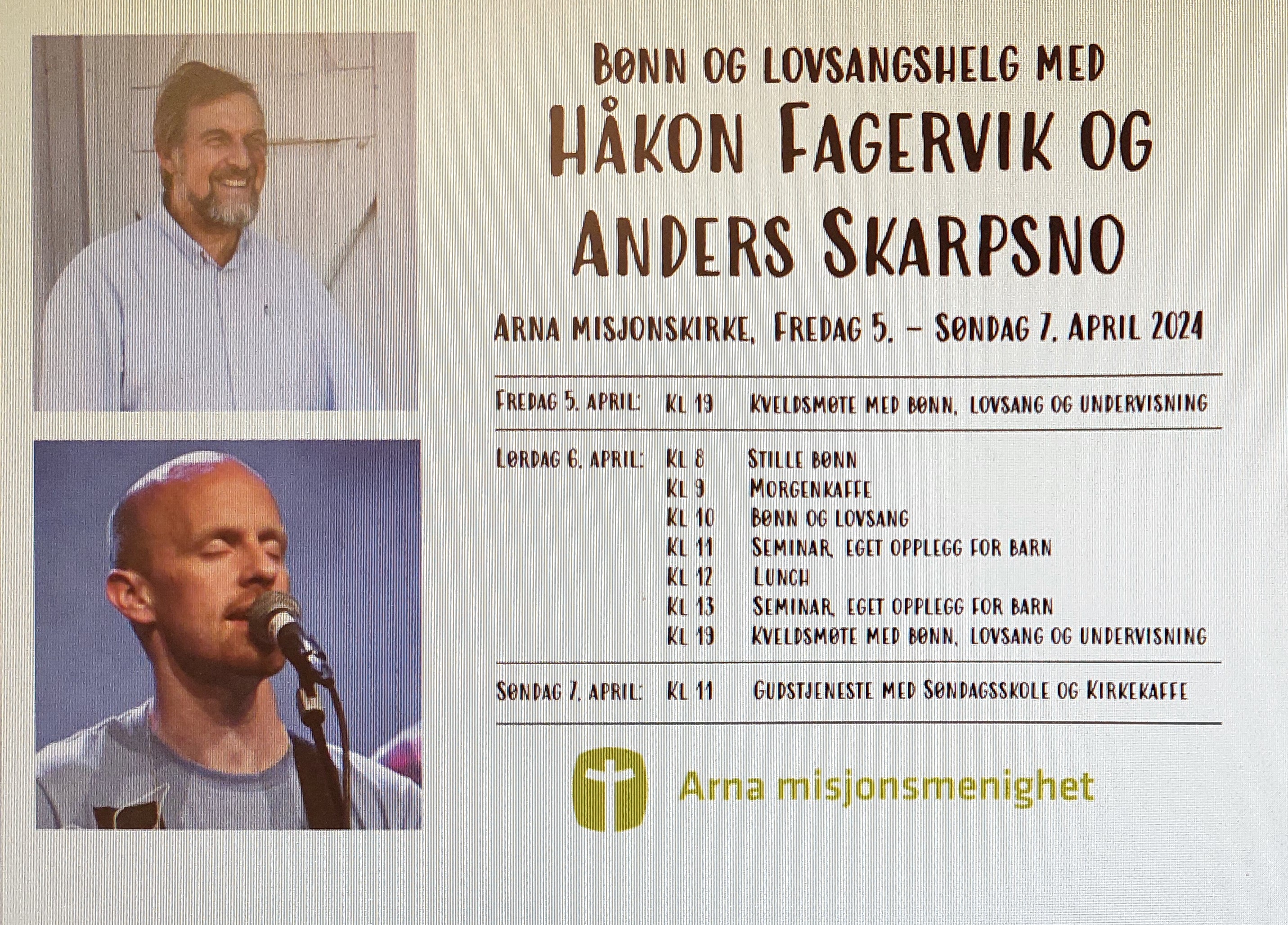 Bøne- og lovsongshelg i Arna misjonsmenighet