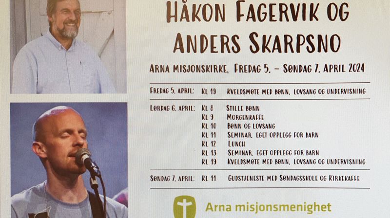 Bøne- og lovsongshelg i Arna misjonsmenighet