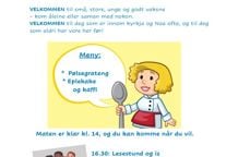 Meny: Pølsegrateng, eplekake og kaffi