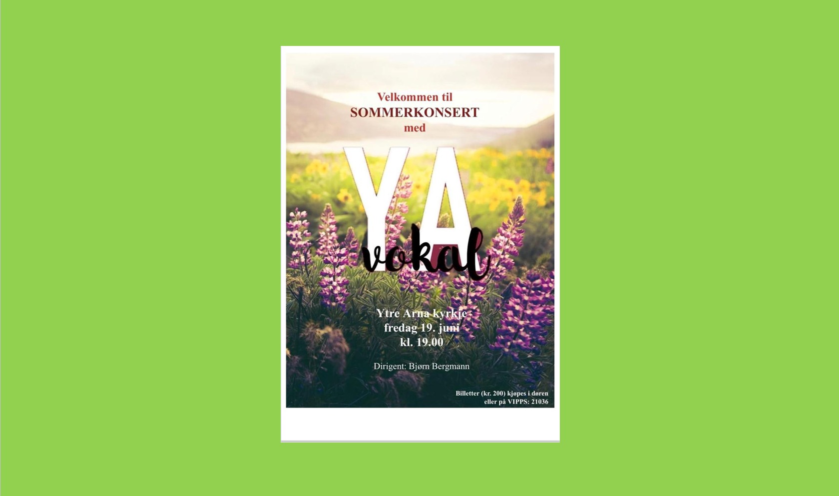 Sommarkonsert med YA-vokal