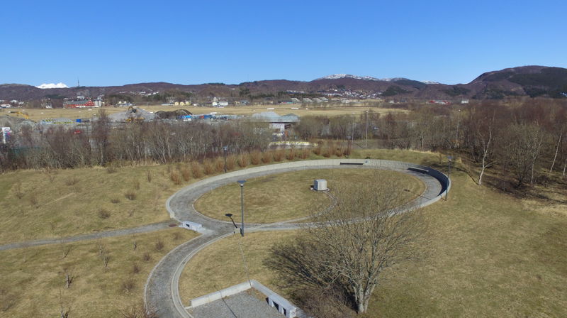 Minnelunden på Bodin kirkegård slik den er idag.                Foto: Thomas Jentoft