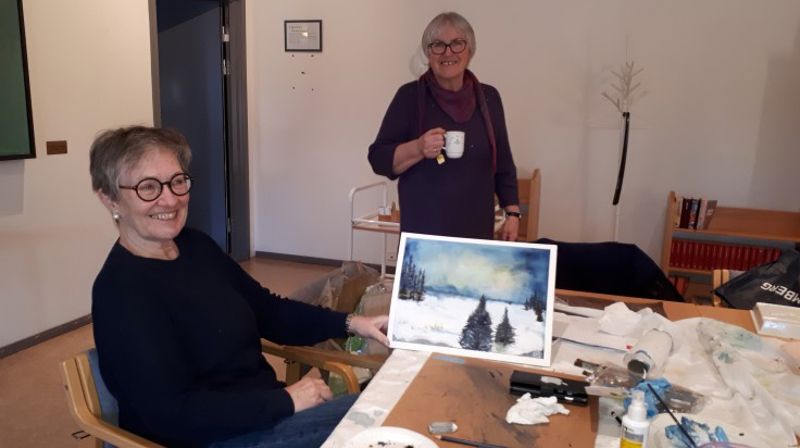 Dette gjør vi fordi det er artig. Britt Johansen og Inger Marie Berg. Foto: Anna Helene Johnsen