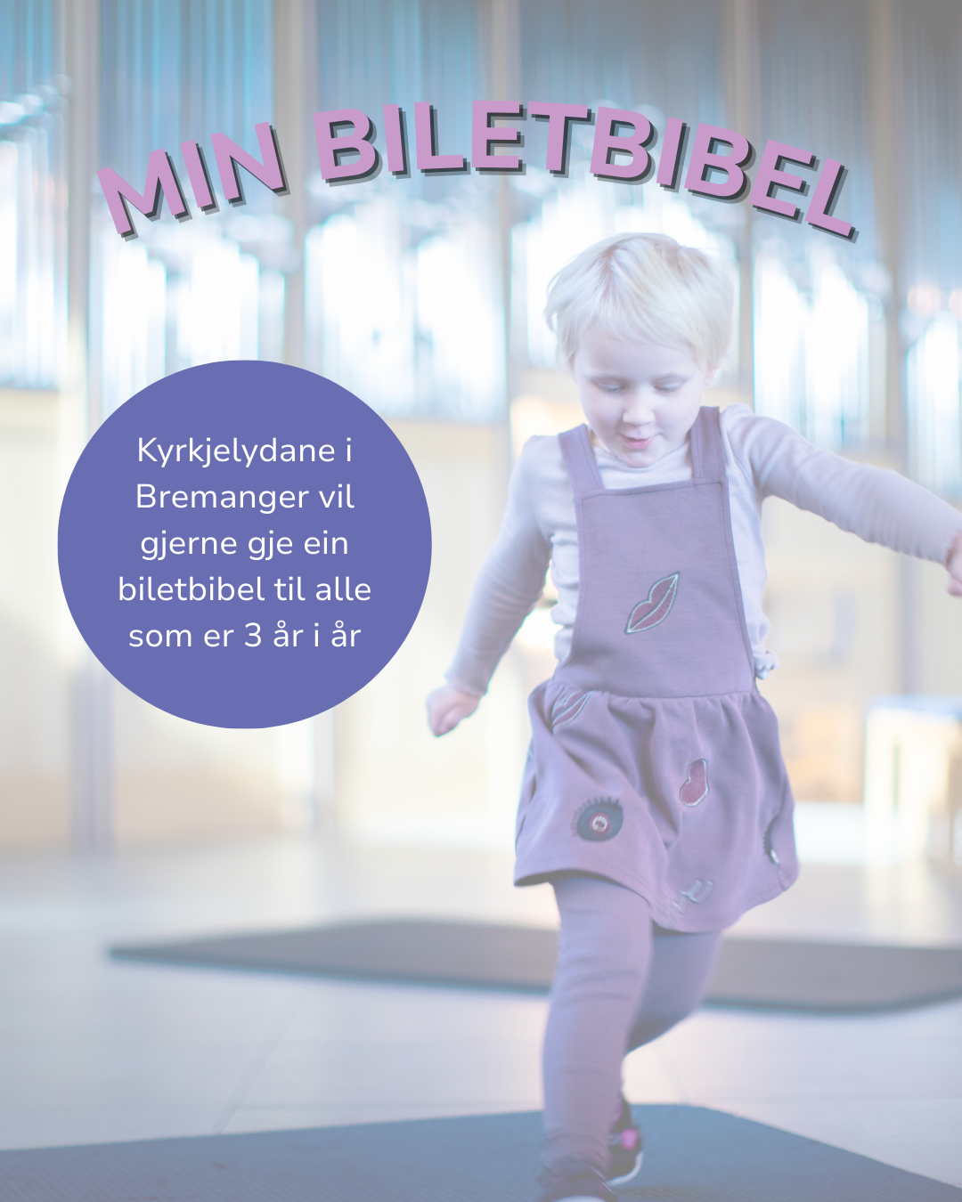 Utdeling av biletbibel til 3-åringar