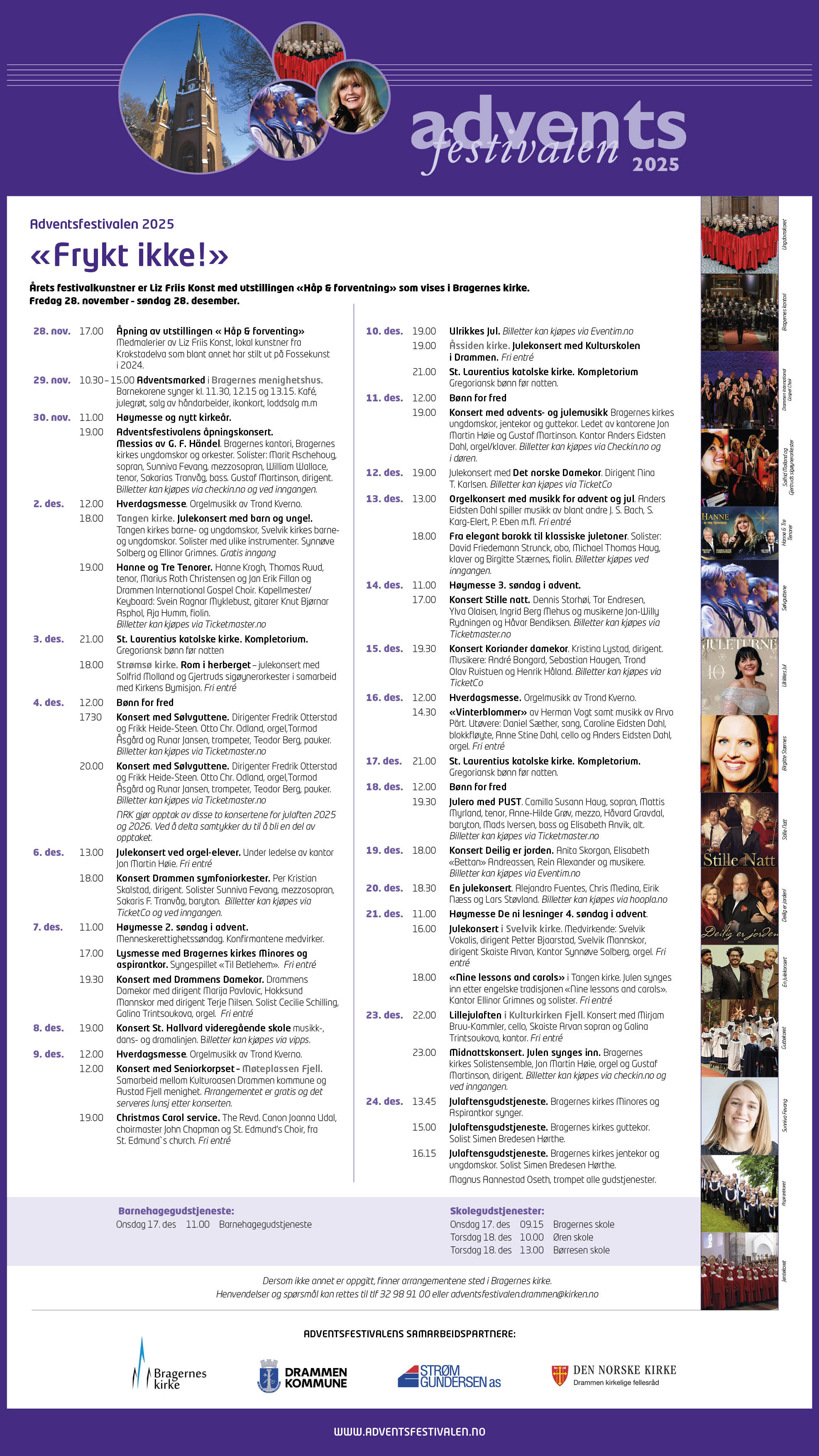 Program for Adventsfestivalen 2025