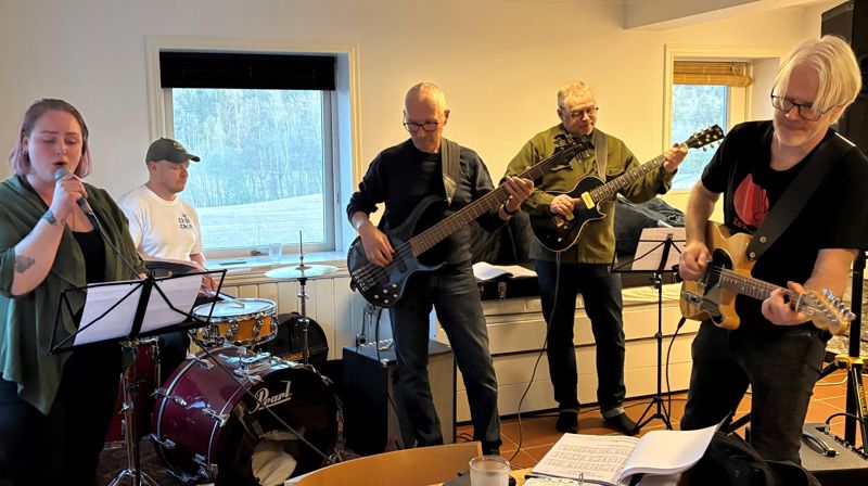 Bandet i aksjon.