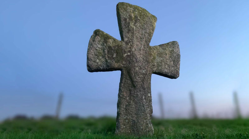 Steinkors på Tjora fra 1100-tallet. Foto:IvarBarane